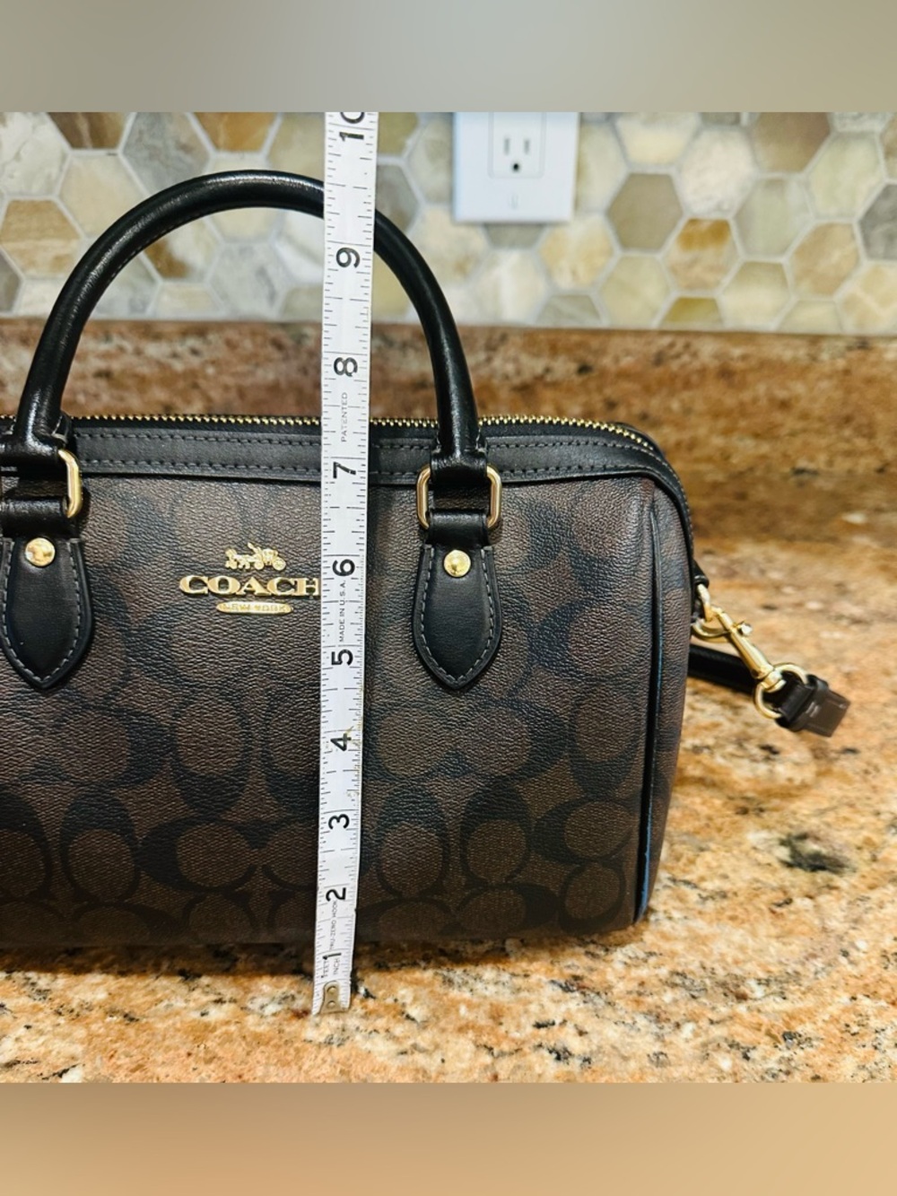 Coach Rowan  Coated Canvas Signature Satchel Bag - Picture 5 of 11